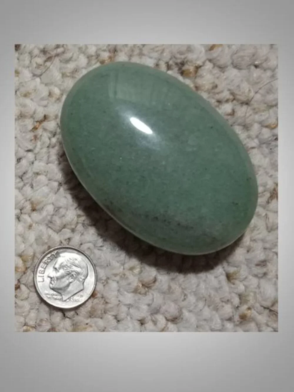 #2 Green Aventurine palm stone  Prosperity Calmness Balance